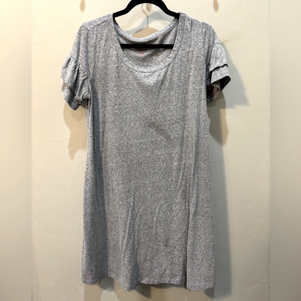 Isabel Maternity | Gray Ruffle Sleeve Dress | VGUC | S